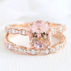 Grace Solitaire Oval Bridal Ring Set